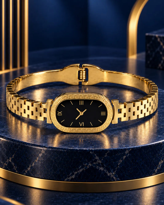 Noir Roman Dial Gold Bracelet Watch - alternate product view